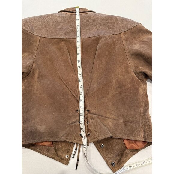 Vintage Greg Adams 100% Leather Western‎ Boho Jacket Made in Korea Size Small - Picture 15 of 16